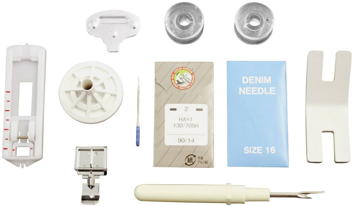 Toyota Nähmaschinen Freiarmnähmaschine JCB15 Weiß, Dunkelblau