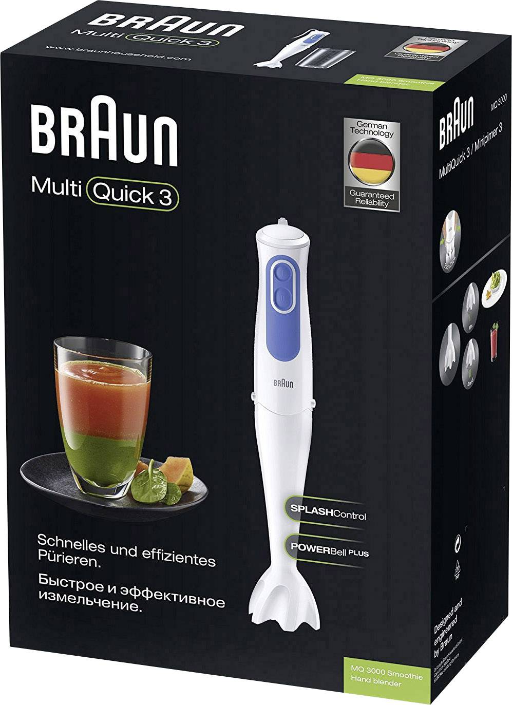 Braun MQ 3000 Stabmixer 700W kabelgebunden, mit Mixbecher Weiß, Blau