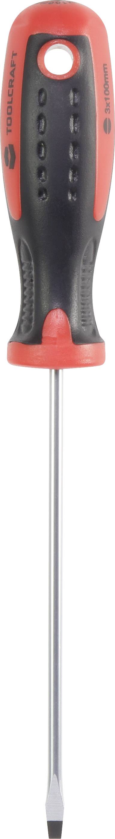 TOOLCRAFT Werkstatt Schlitz-Schraubendreher Klingenbreite: 3mm Klingenlänge: 100mm DIN ISO 8764