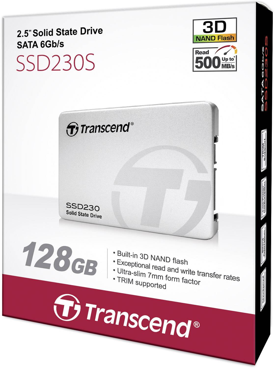 Transcend 230S 128 GB Interne SATA SSD 6.35 cm (2.5 Zoll) SATA 6 Gb/s Retail TS128GSSD230S