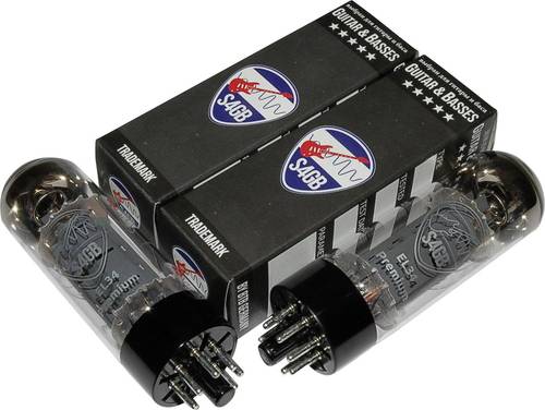 EL34 S4GB Premium Elektronenröhre Matched Paar Selektiert für Gitarre & Bass Endpentode Polzahl: 8