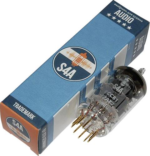 ECC81 S4A Premium Elektronenröhre Selektiert für Audio & Studio Doppeltriode Polzahl: 9 Sockel: No