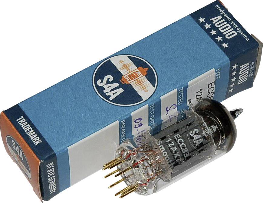 BTB Vertrieb ECC83 S4A smooth Sound Elektronenröhre Selektiert für Audio & Studio Doppeltriode Polz