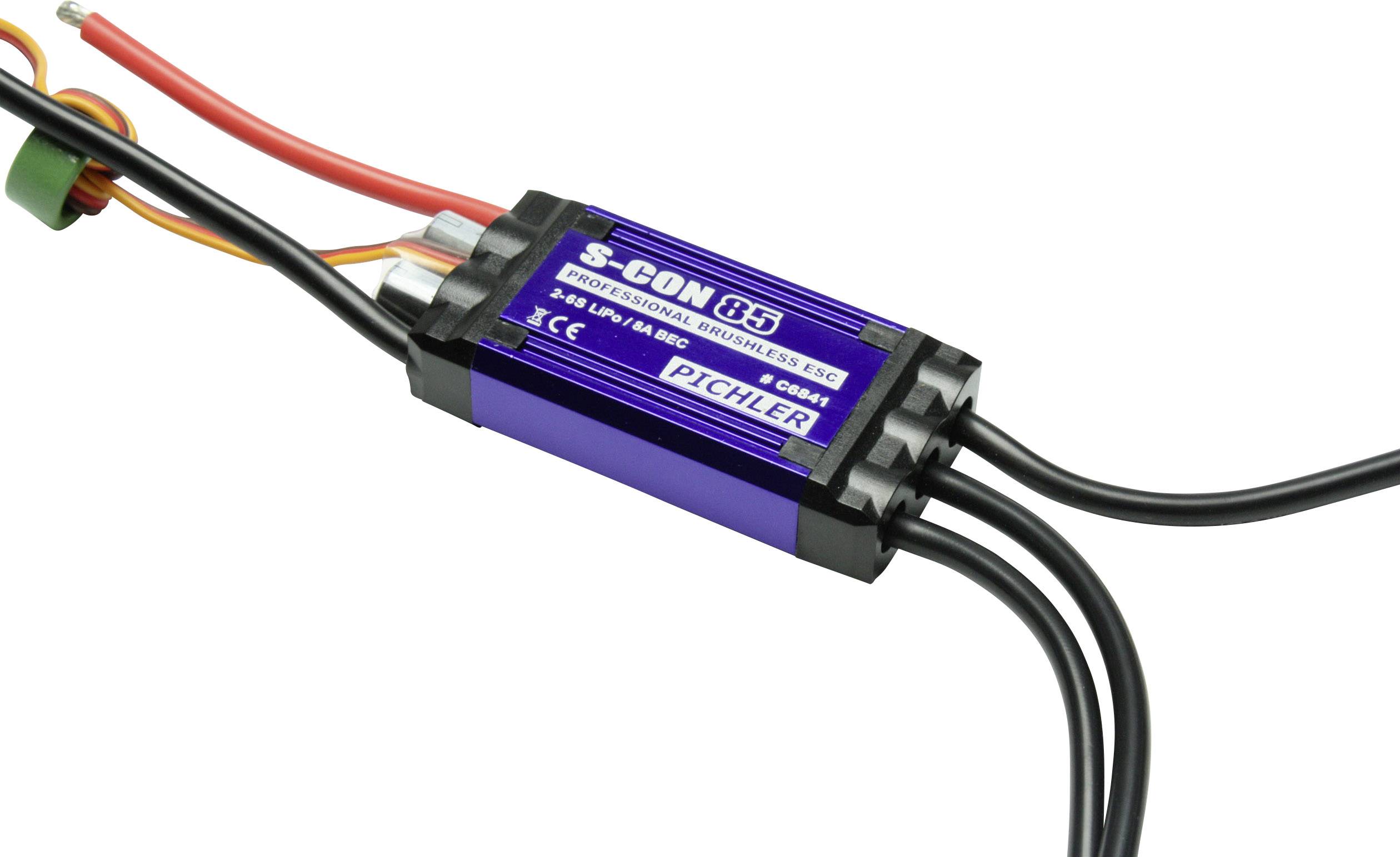 Pichler S-CON 85 Flugmodell Brushless Flugregler Belastbarkeit (max. A): 100A
