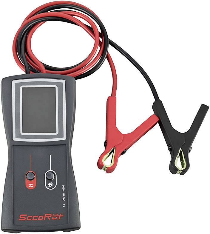 SecoRüt AkkuCheck 12-24 Volt Kfz-Batterietester 12 V, 24V USB-Anschluss, Akkutest 155mm x 78mm x 47mm