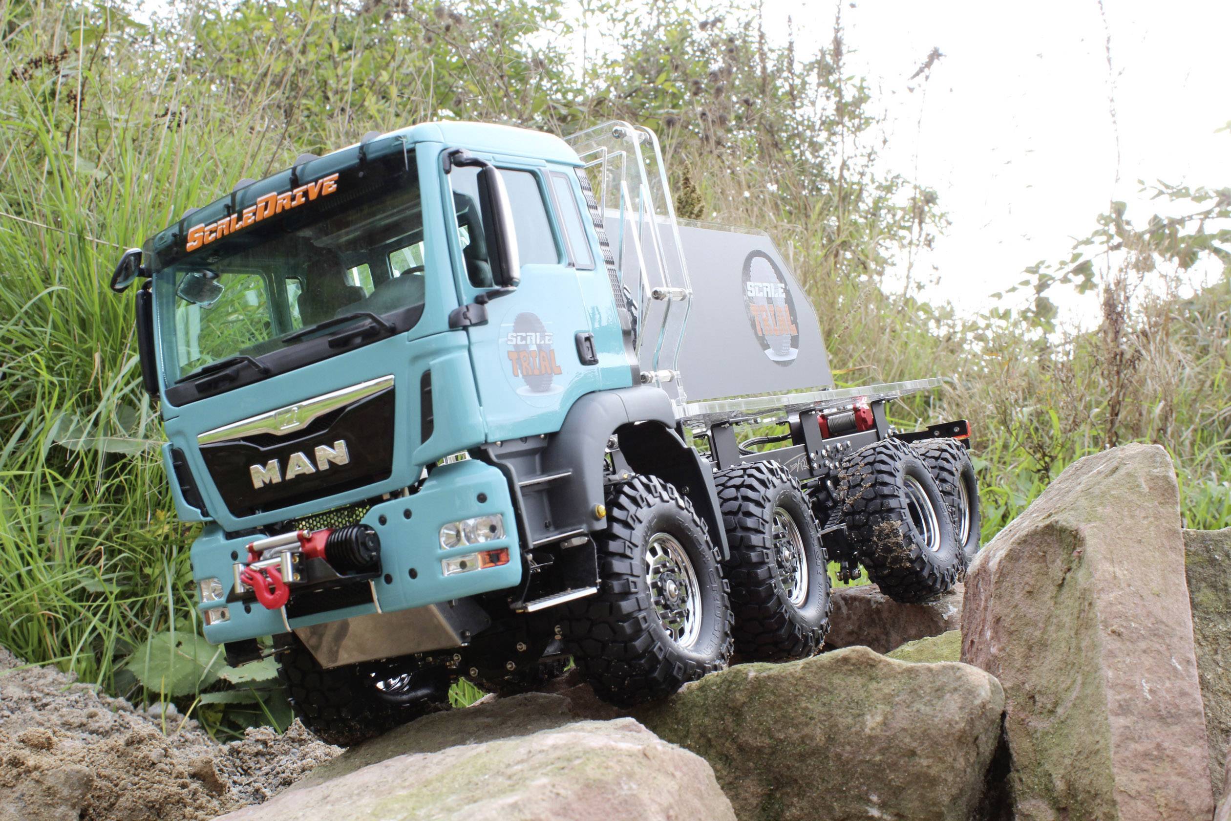 ScaleArt 1:14 LKW Felgen Aluminium Bead Lock Schwarz 1 Paar