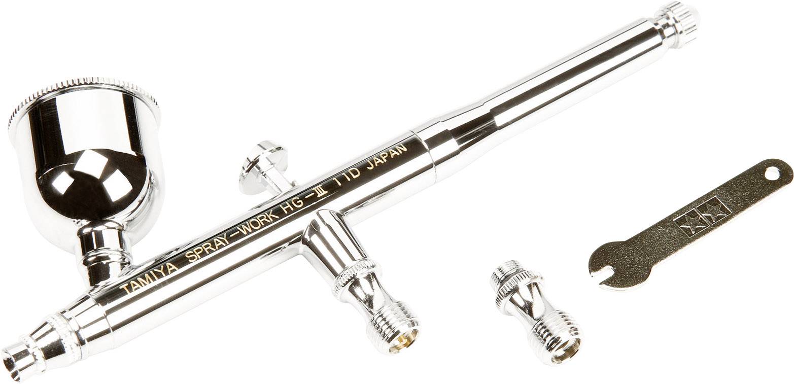 Tamiya HG Airbrush III 0,3 mm Double Action Airbrush-Pistole Düsen-Ø 0.3 mm