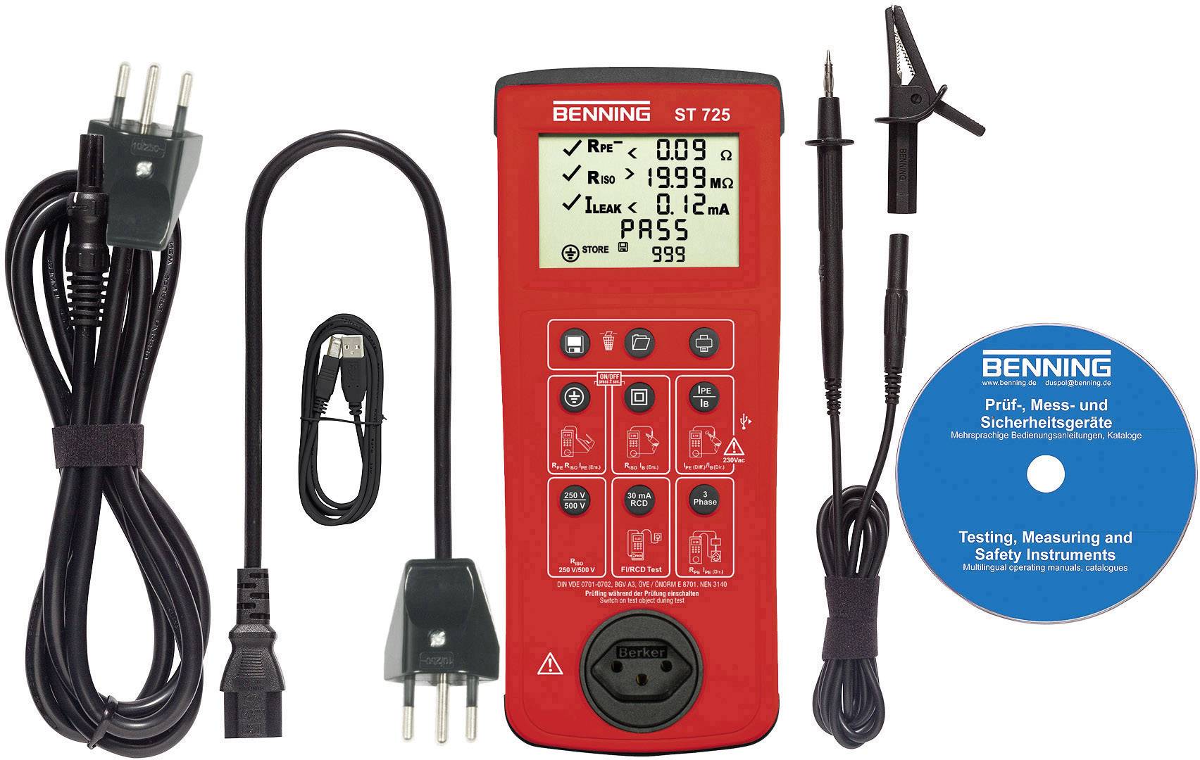 Benning ST 725 CH Gerätetester VDE-Norm 0701-0702