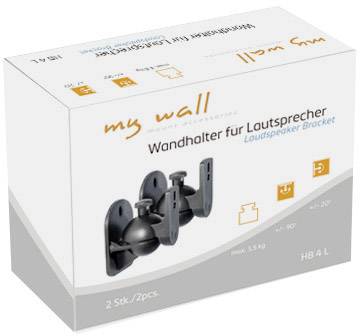 My Wall HB 4L Lautsprecher-Wandhalterung Neigbar+Schwenkbar Wandabstand (max.): 6cm Schwarz 1 Paar