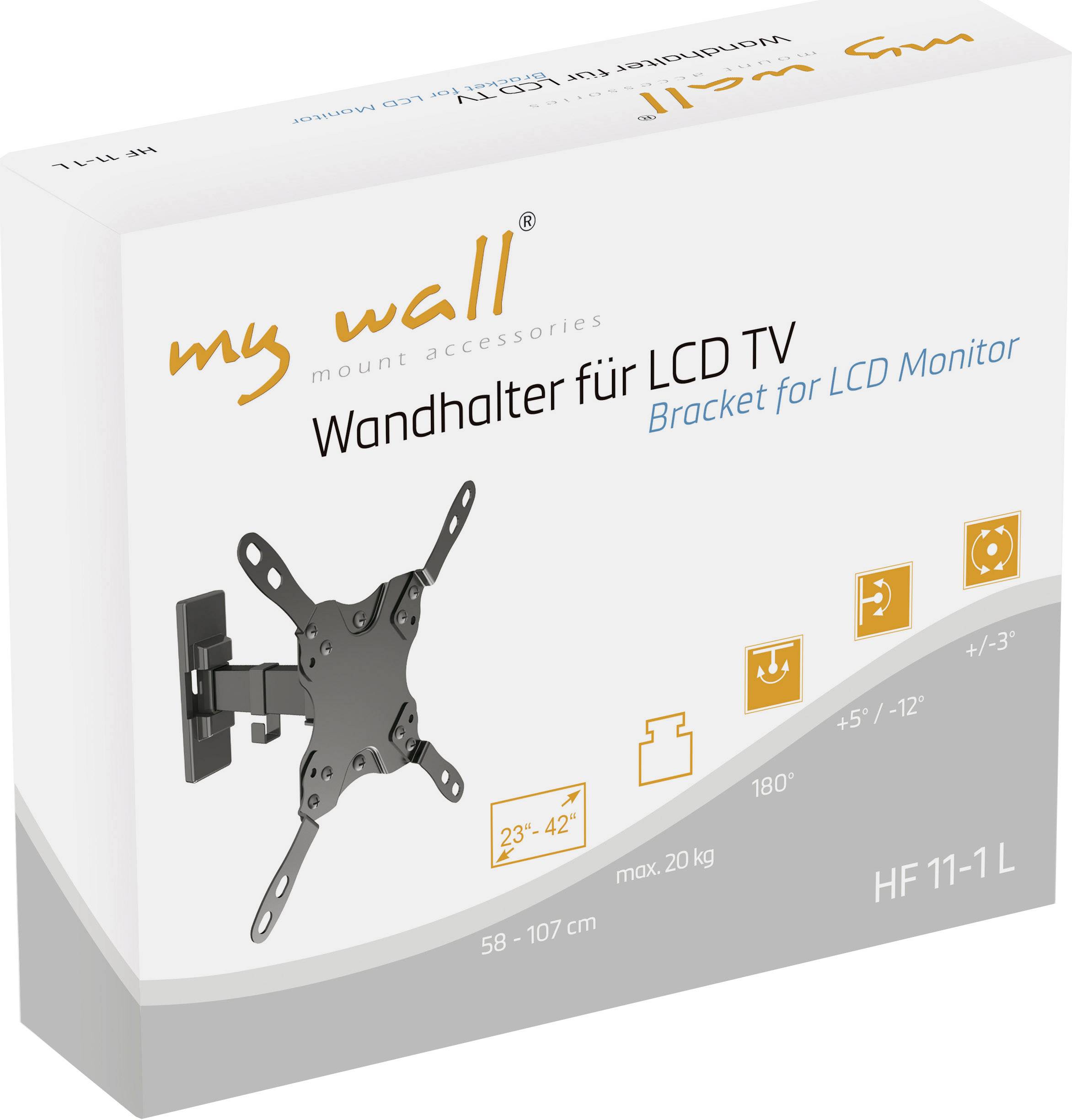 My Wall HF 11-1 L TV-Wandhalterung 58,4 cm (23") - 106,7 cm (42") Neigbar+Schwenkbar
