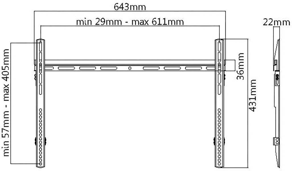 My Wall HP 5-2 ASL TV-Wandhalterung 81,3cm (32") - 177,8cm (70") Starr