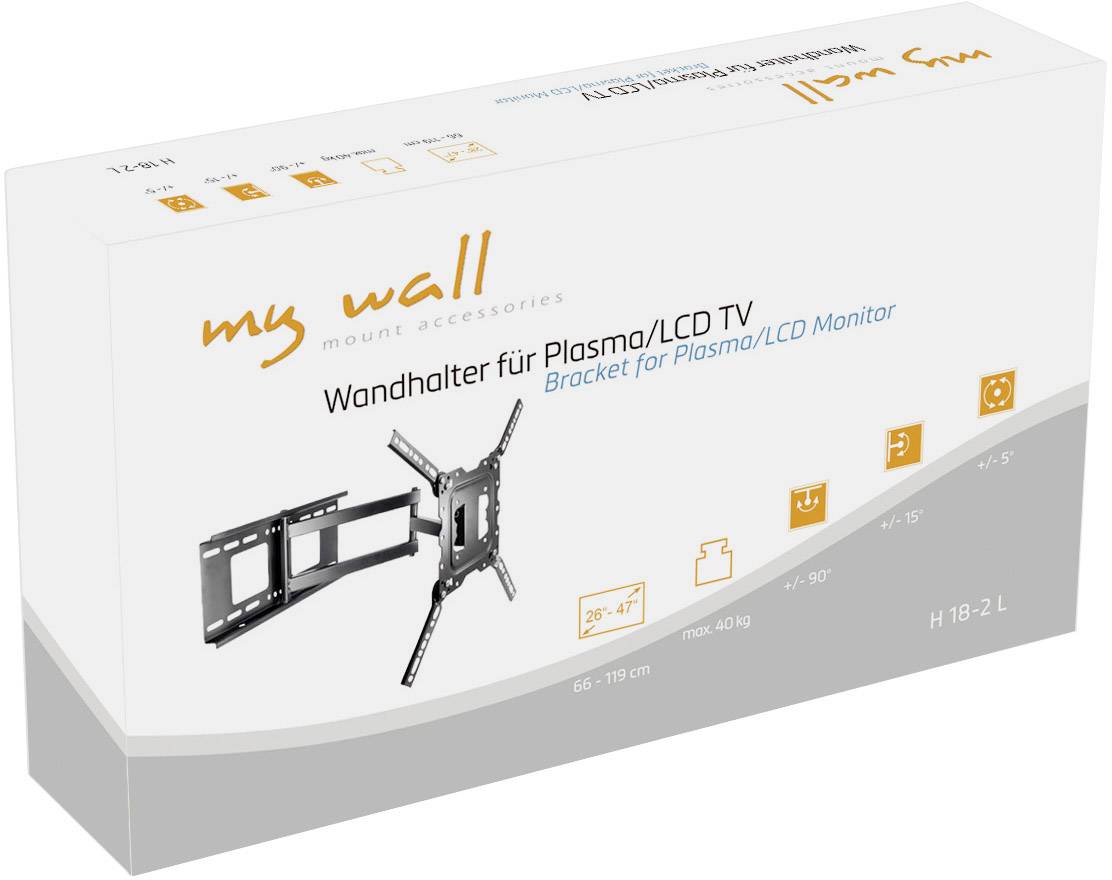 My Wall H 18-2L TV-Wandhalterung 66,0cm (26") - 119,4cm (47") Neigbar+Schwenkbar