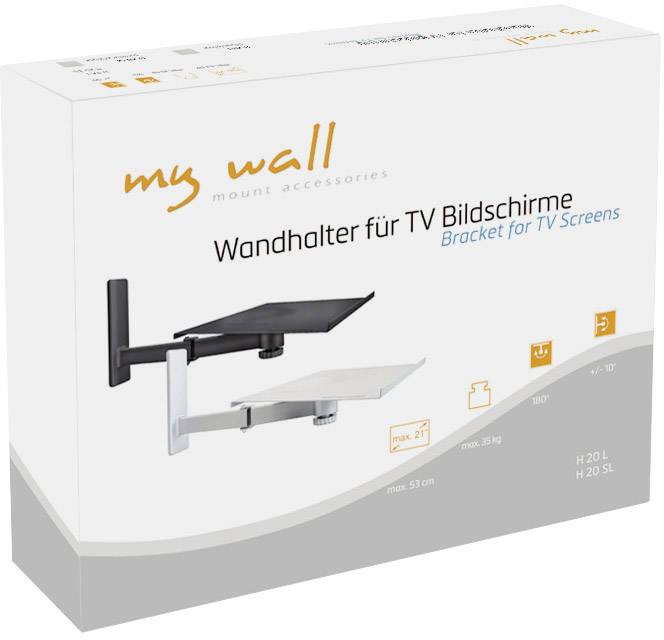 My Wall H 20L TV-Wandhalterung Für Röhrenfernseher 25,4cm (10") - 50,8cm (20") Neigbar+Schwenkbar