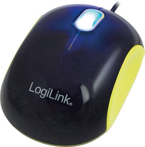 LogiLink ID0094A Cooper USB Maus Optisch Schwarz, Gelb