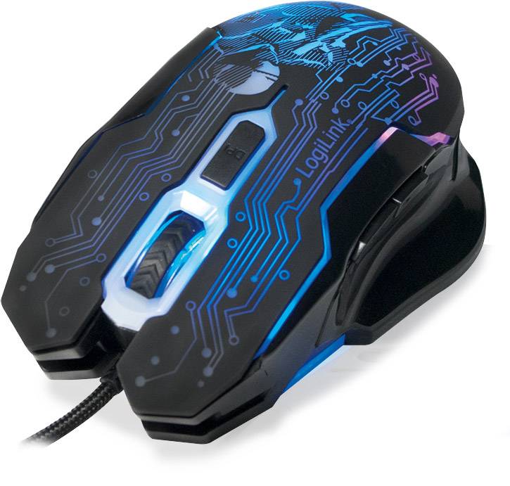LogiLink ID0137 Gaming-Maus USB Optisch Schwarz 5 Tasten 2400 dpi Beleuchtet