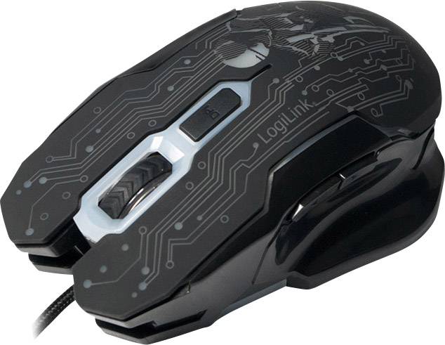 LogiLink ID0137 Gaming-Maus USB Optisch Schwarz 5 Tasten 2400 dpi Beleuchtet