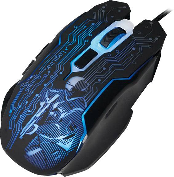 LogiLink ID0137 Gaming-Maus USB Optisch Schwarz 5 Tasten 2400 dpi Beleuchtet