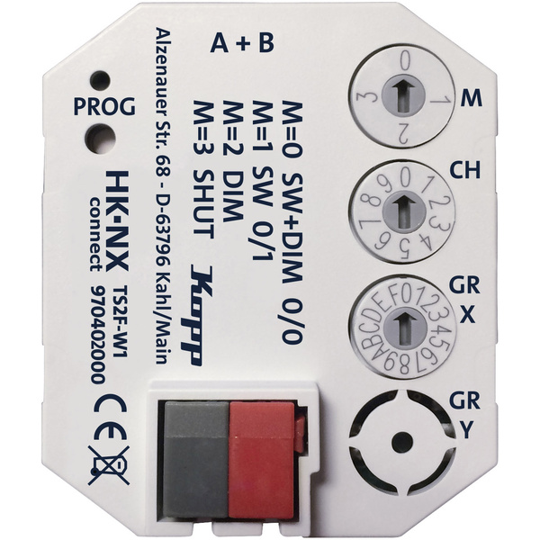Kopp HK NXconnect 970402000 Interface bouton-poussoir 4 canaux HK NX TS4F-W2