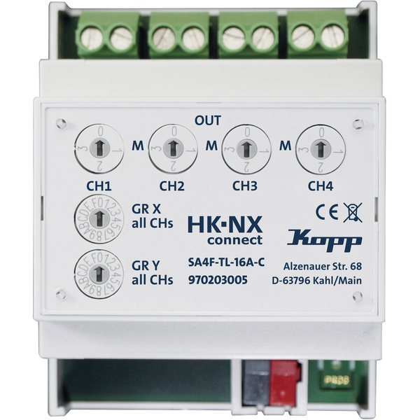Kopp HK NXconnect 970203005 Schaltaktor 4-Kanal HK NX SA4F-TL-16A-C