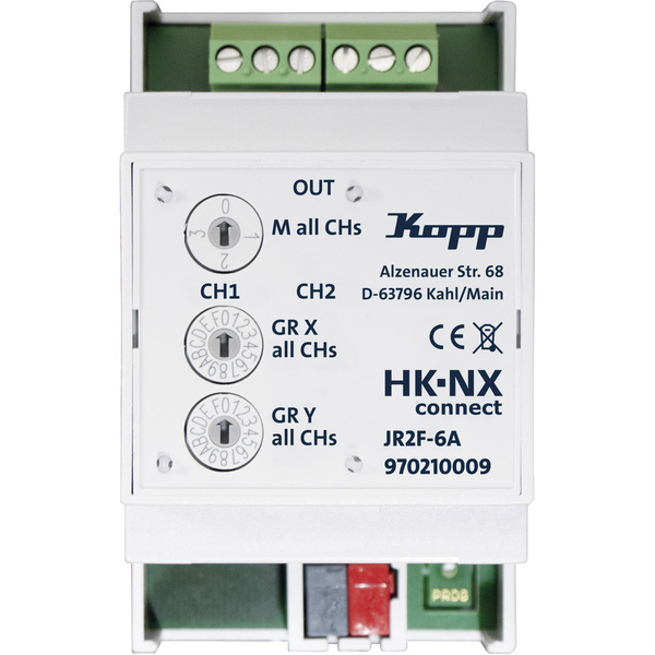 Kopp HK NXconnect 970210009 Jalousie-/Rollladenaktor 2-Kanal HK NX JR2F-6A