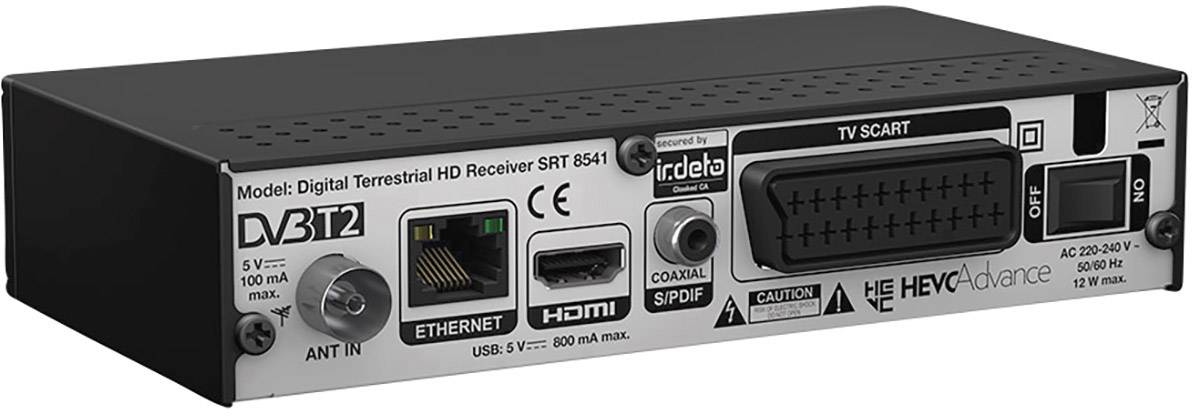 Strong SRT 8541 DVB-T2 Receiver Deutscher DVB-T2 Standard (H.265), Front-USB