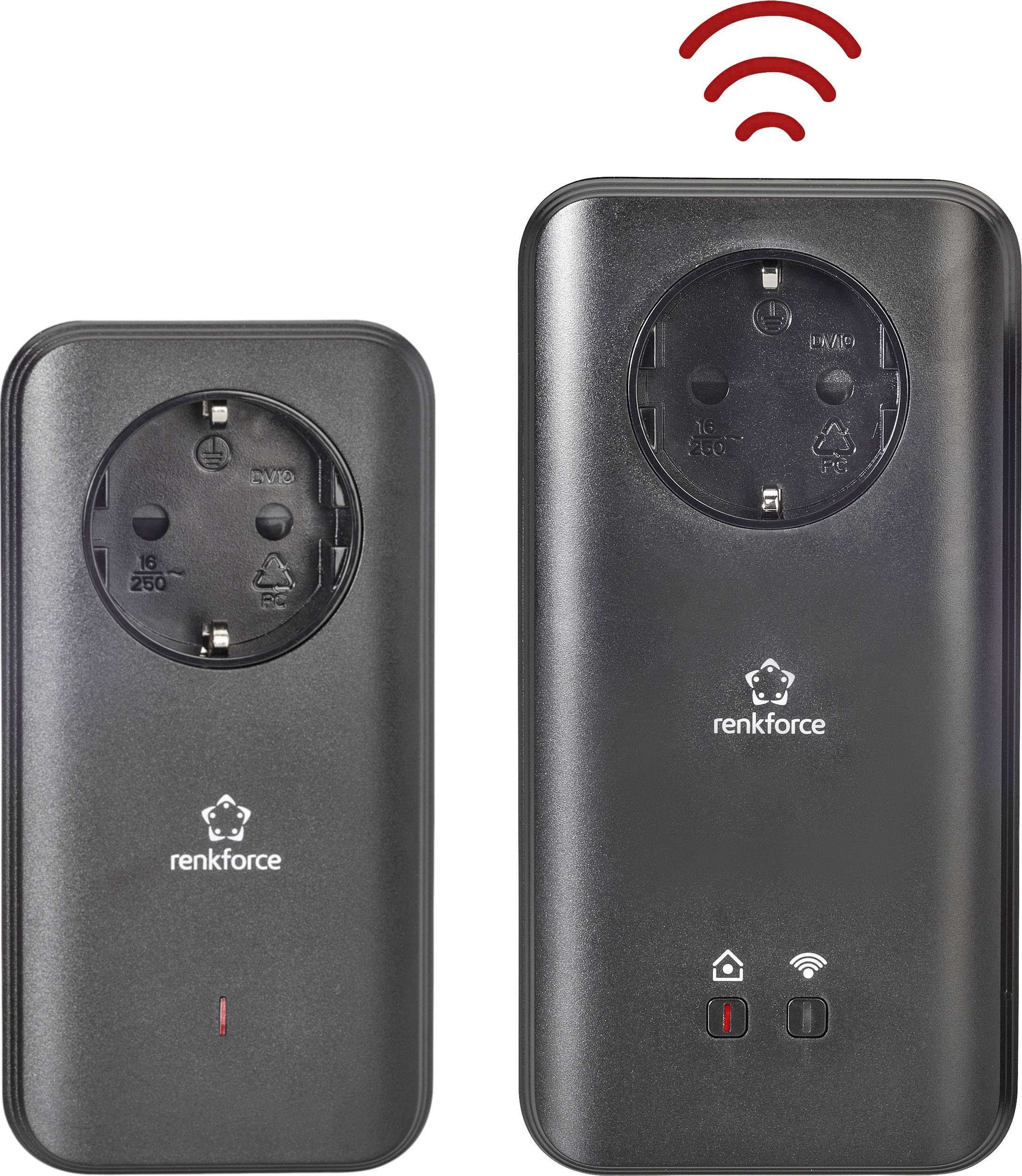 Renkforce PL1200D WiFi Powerline WLAN Starter Kit RF-4613334 1.2 GBit/s
