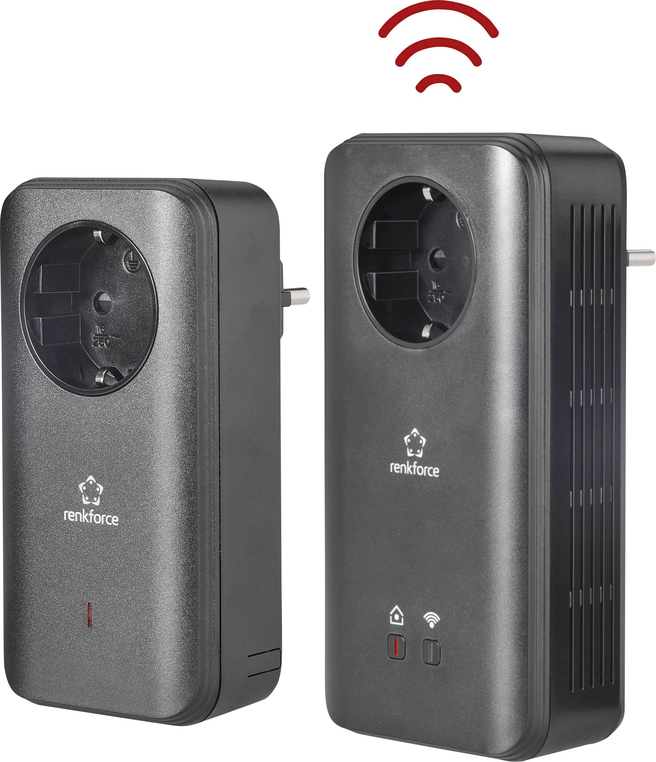 Renkforce PL1200D WiFi Powerline WLAN Starter Kit RF-4613334 1.2 GBit/s