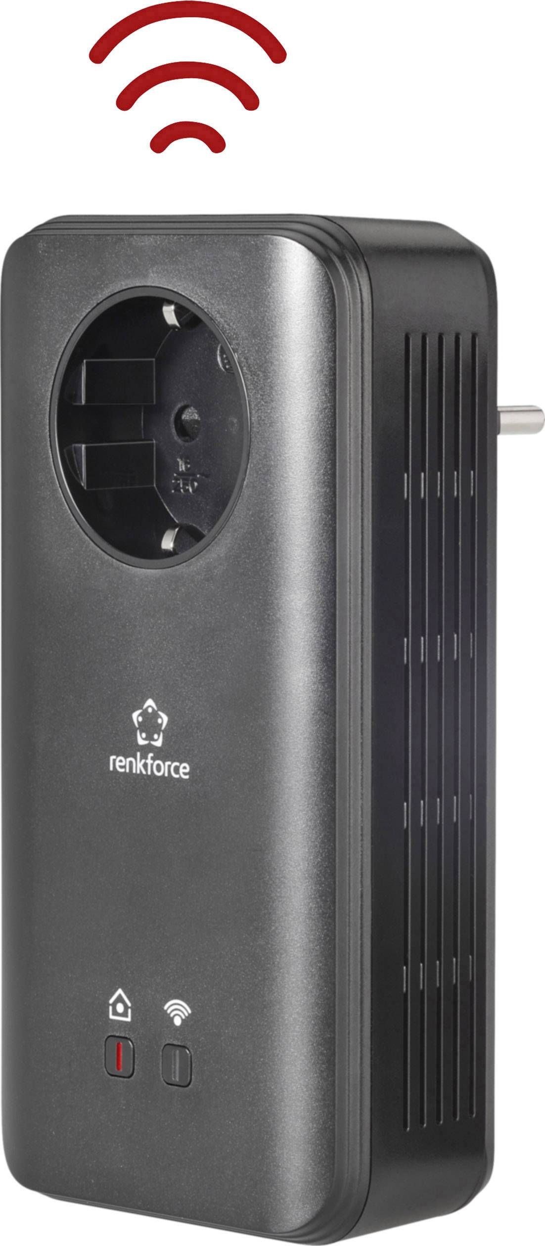 Renkforce PL1200D WiFi Powerline WLAN Einzel Adapter RF-4613337 1.2 GBit/s