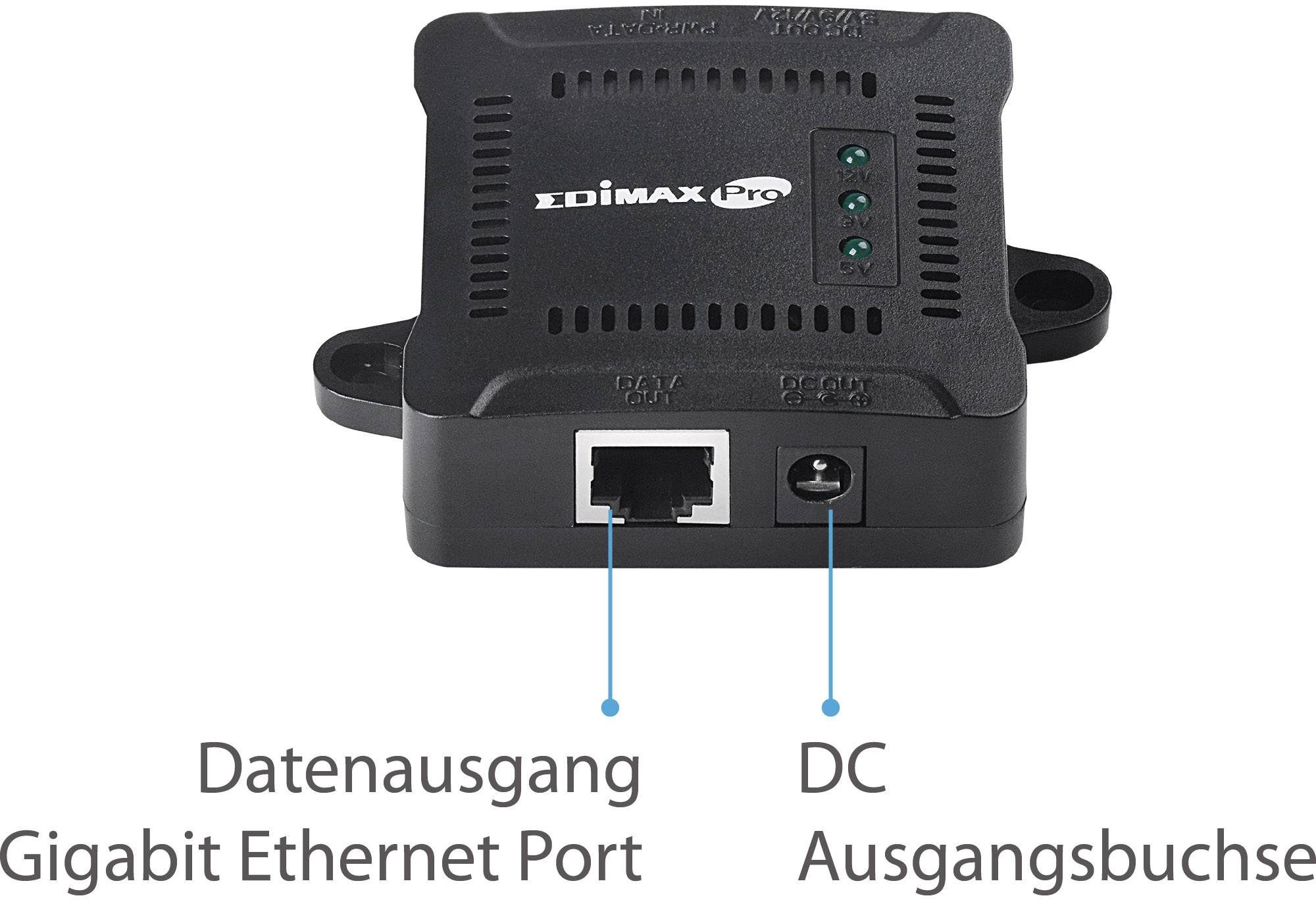 EDIMAX GP-101ST PoE Splitter 1 GBit/s IEEE 802.3at (25.5 W)