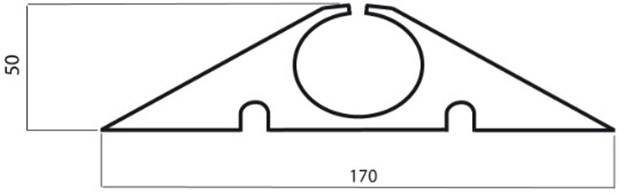 VISO Kabelbrücke WP170 Gummi Schwarz Anzahl Kanäle: 1 4000 mm Inhalt: 1 St.