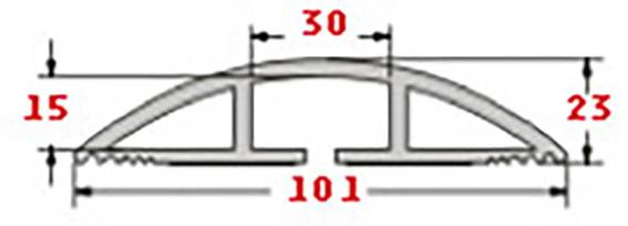 VISO Kabelbrücke CPB1025 PVC Grau Anzahl Kanäle: 4 5000mm Inhalt: 1St.