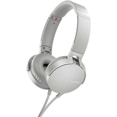 MDR-XB550AP kabelgebunden Headset, Kopfhörer Over Ear Sony Faltbar | HiFi Weiß voelkner
