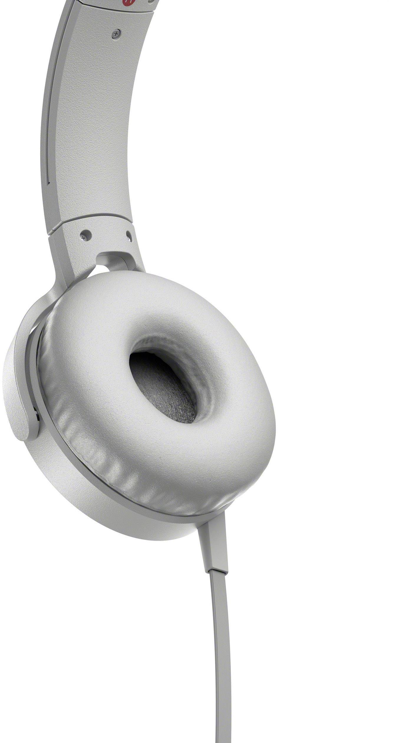 Sony MDR-XB550AP HiFi Over Ear Kopfhörer kabelgebunden  Weiß  Headset, Faltbar