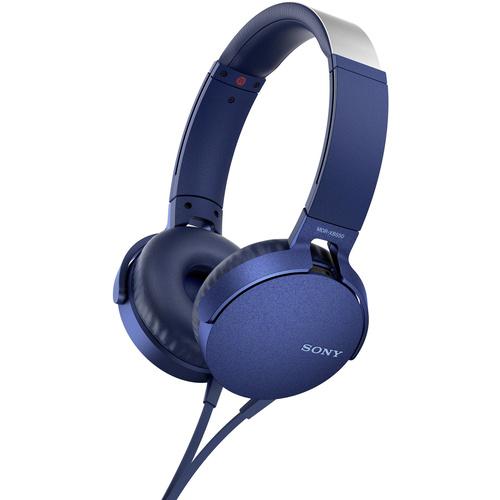Sony MDR-XB550AP Hi-Fi Casque supra-auriculaire circum-aural micro-casque bleu