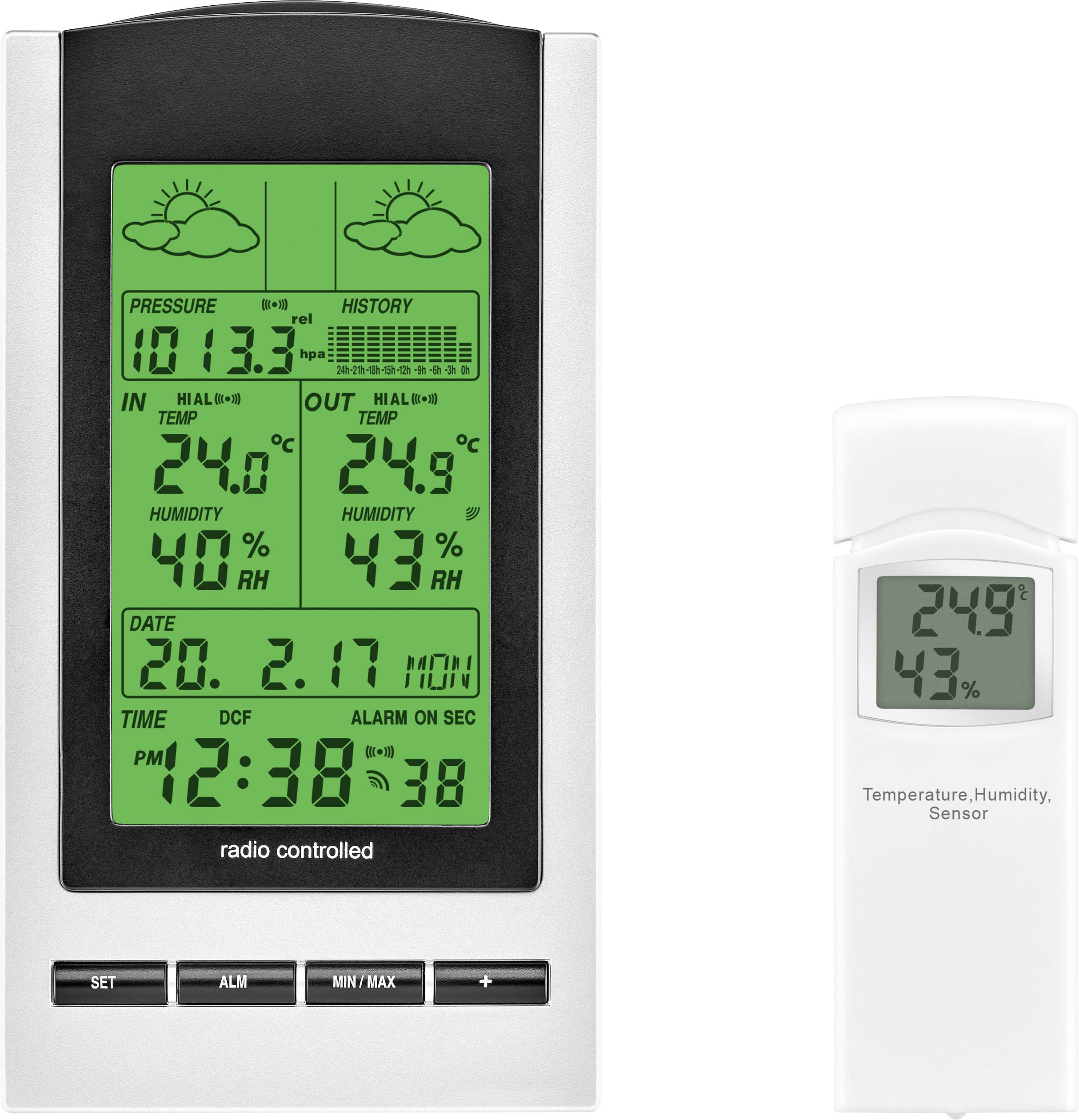 Eurochron WH1173 9223c3b Funk-Wetterstation Anzahl Sensoren max. 1