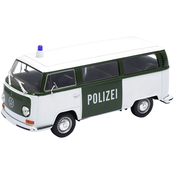 Welly Volkswagen T2 Bus Polizei weiß/grün 1:24 Modellbus