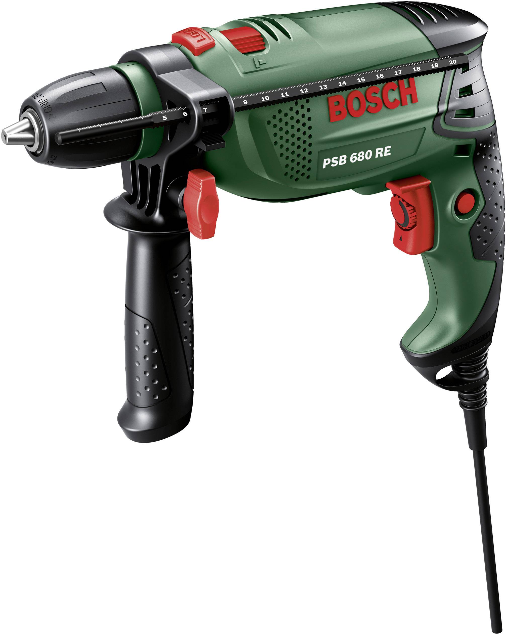 Bosch Home and Garden PSB 680 RE + PMD 7 1-Gang-Schlagbohrmaschine 680W inkl. Koffer, inkl. Ortungsgerät