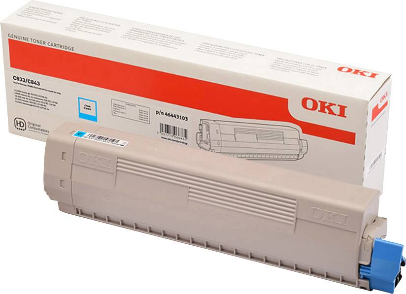 OKI Toner C833 C843 Original Cyan 10000 Seiten 46443103