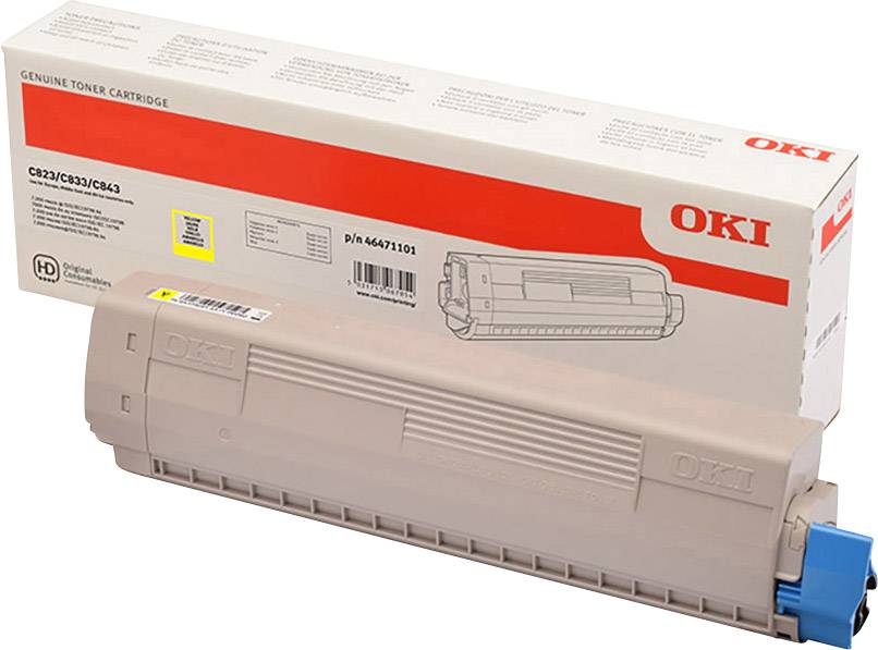 OKI Toner C823 C833 C843 Original Gelb 7000 Seiten 46471101
