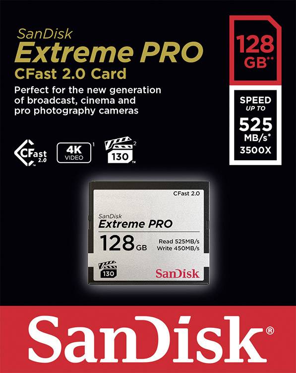 SanDisk Extreme Pro 2.0 CFast-Karte 128GB