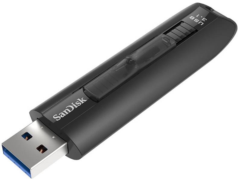 SanDisk Cruzer Extreme Go USB-Stick 128GB Schwarz SDCZ800-128G-G46 USB 3.2 Gen 2 (USB 3.1)