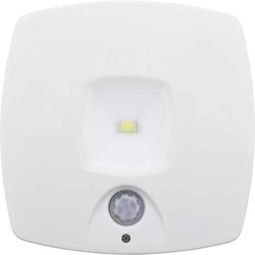Veilleuse LED avec détecteur de mouvement Müller-Licht 27700015 carré LED blanc lumière du jour blanc