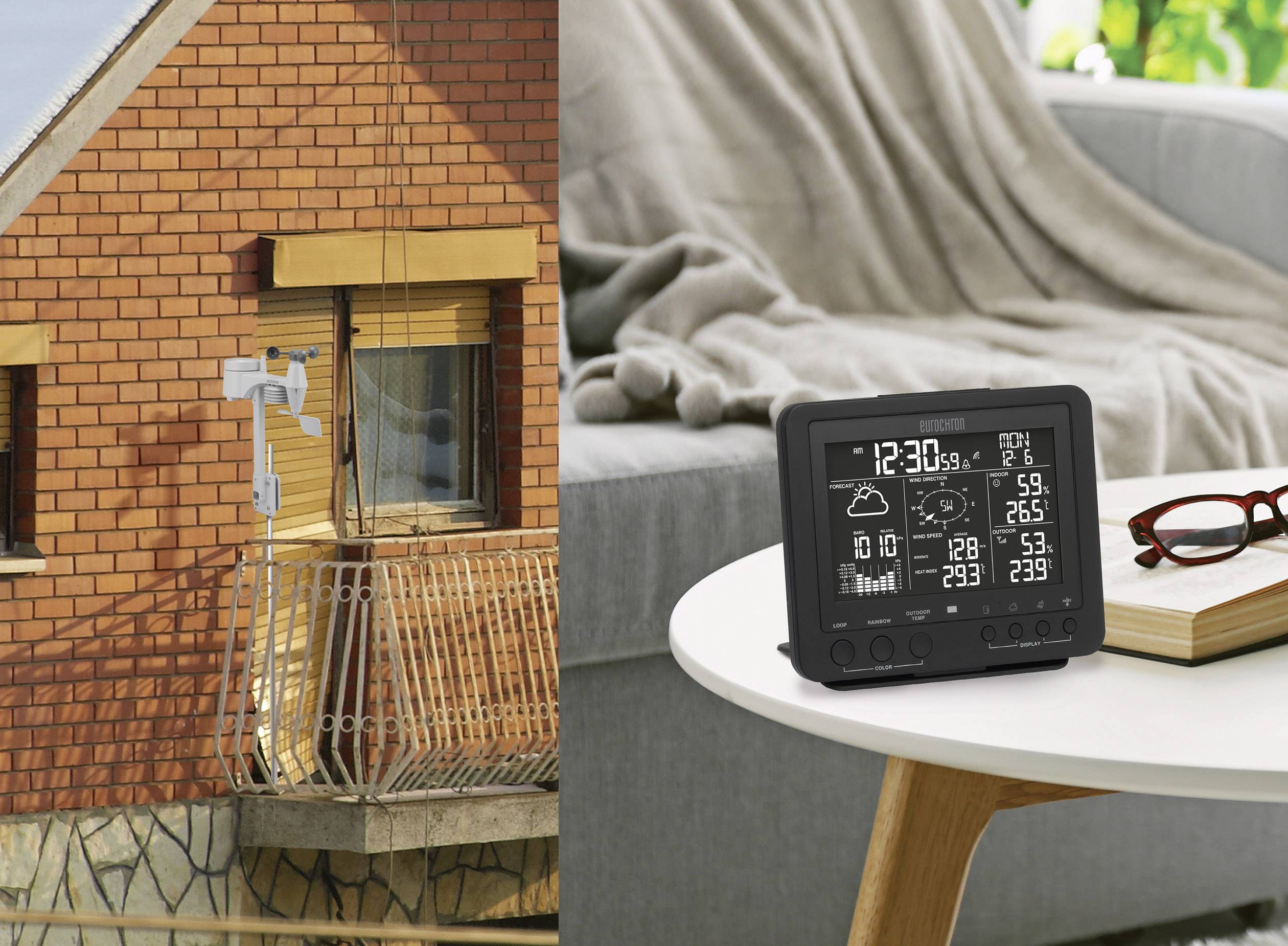 Eurochron RC Pro Funk-Wetterstation Anzahl Sensoren max. 1