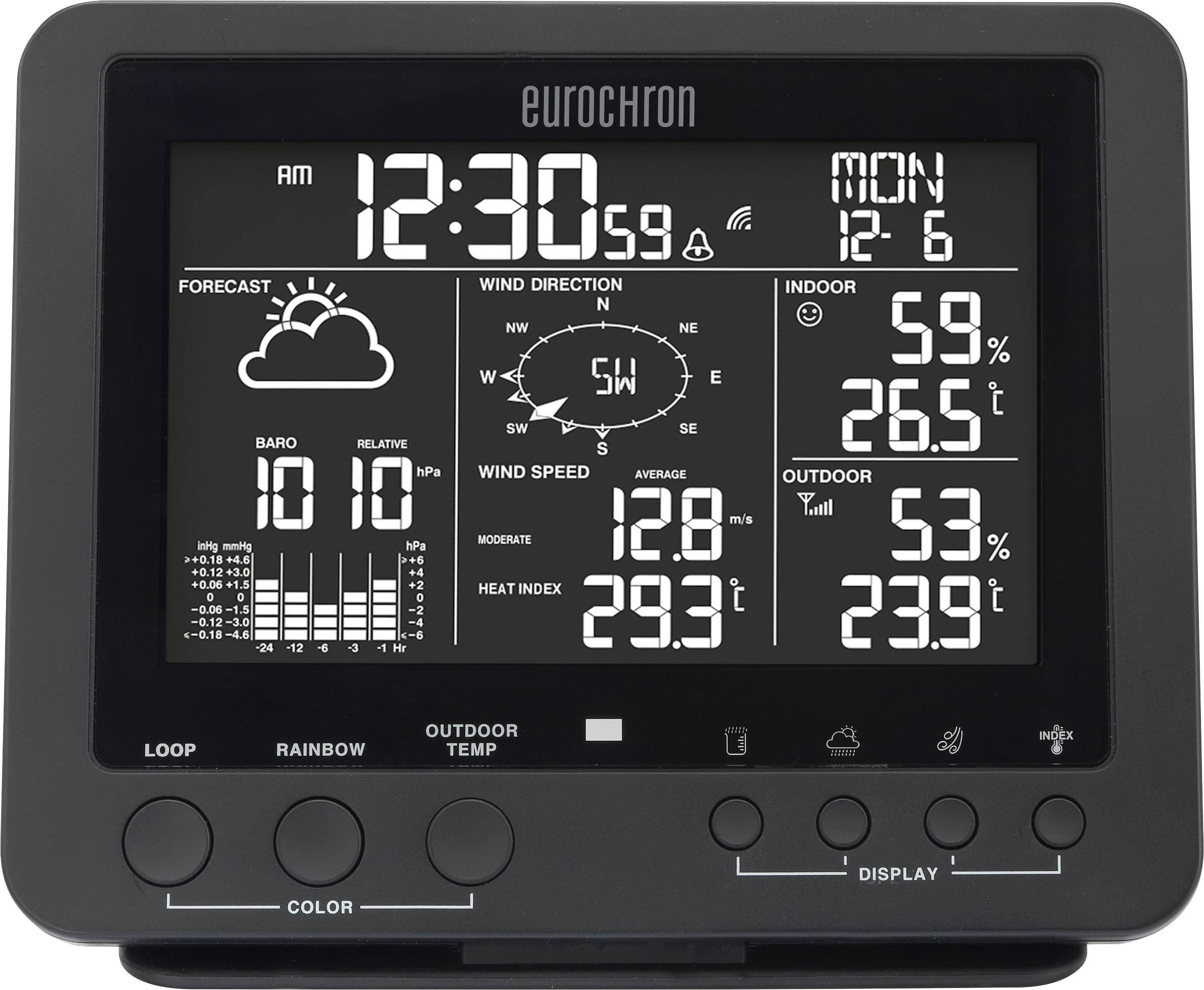 Eurochron RC Pro Funk-Wetterstation Anzahl Sensoren max. 1
