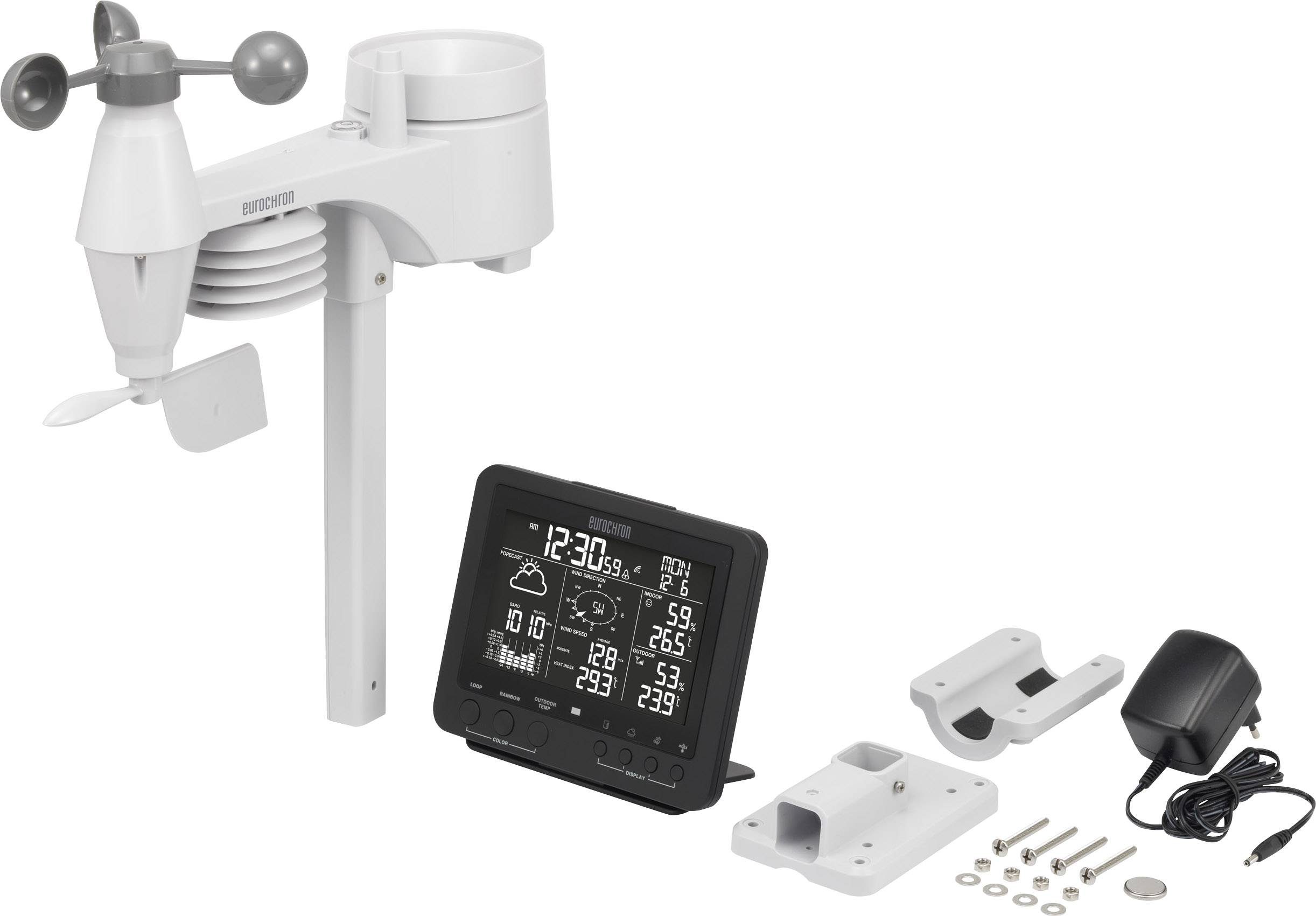 Eurochron RC Pro Funk-Wetterstation Anzahl Sensoren max. 1