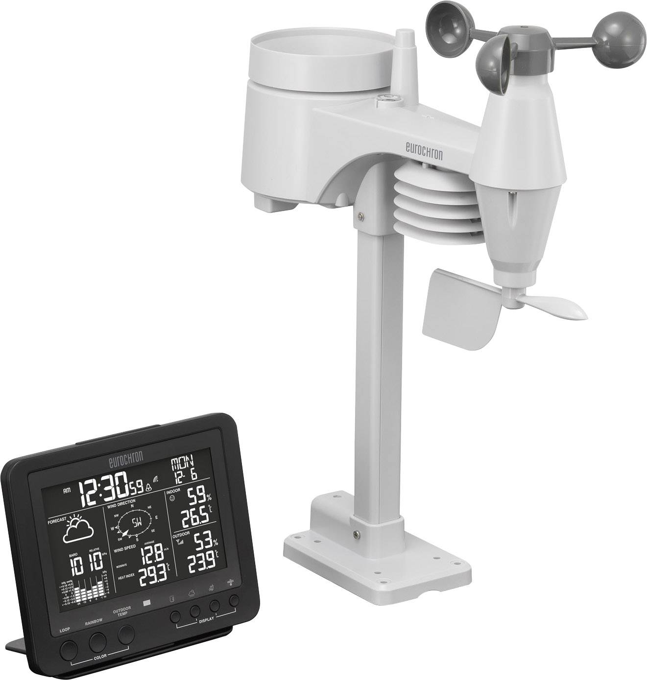 Eurochron RC Pro Funk-Wetterstation Anzahl Sensoren max. 1