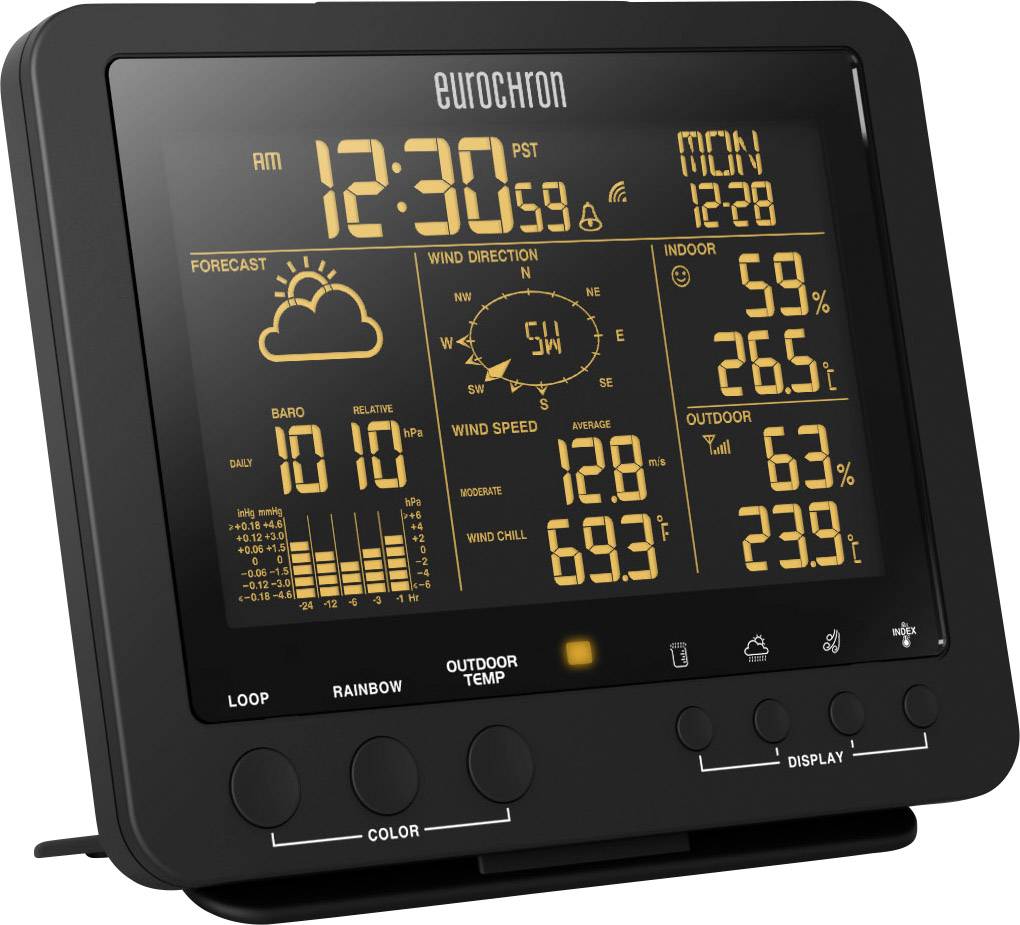 Eurochron RC Pro Funk-Wetterstation Anzahl Sensoren max. 1