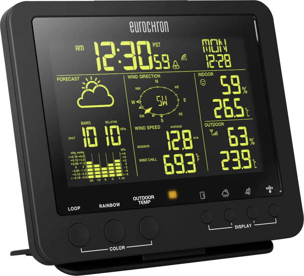 Eurochron RC Pro Funk-Wetterstation Anzahl Sensoren max. 1