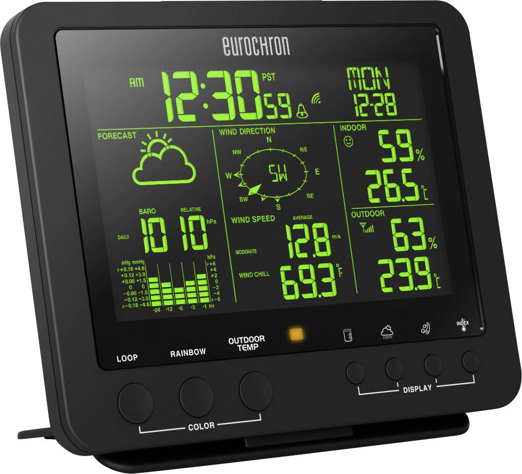 Eurochron RC Pro Funk-Wetterstation Anzahl Sensoren max. 1