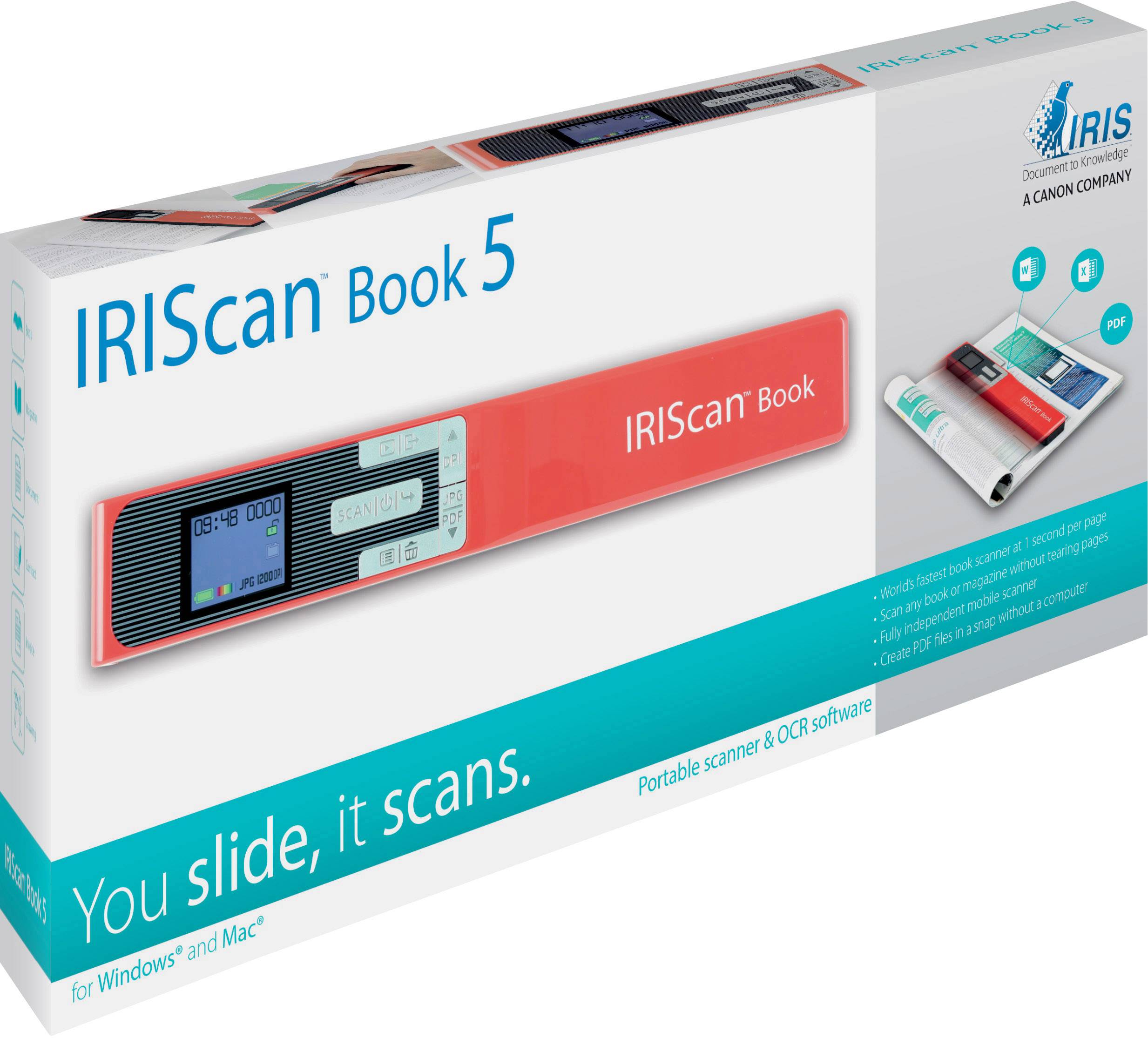 IRIS by Canon IRIScan Book 5 Dokumentenscanner A4 300 x 1200 dpi USB, microSD, microSDHC
